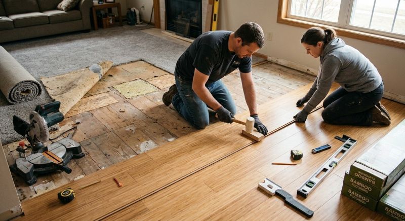 Bamboo Flooring Installation in Natick, MA