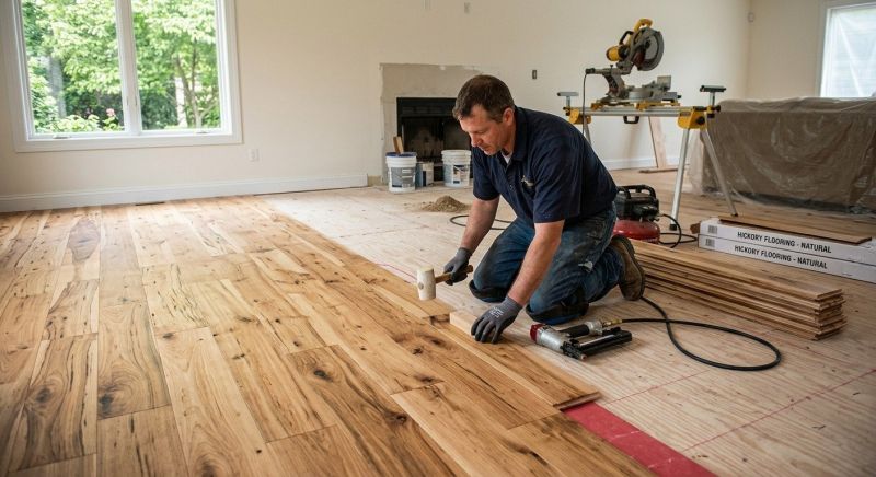 Hickory Floor Installation in Natick, MA