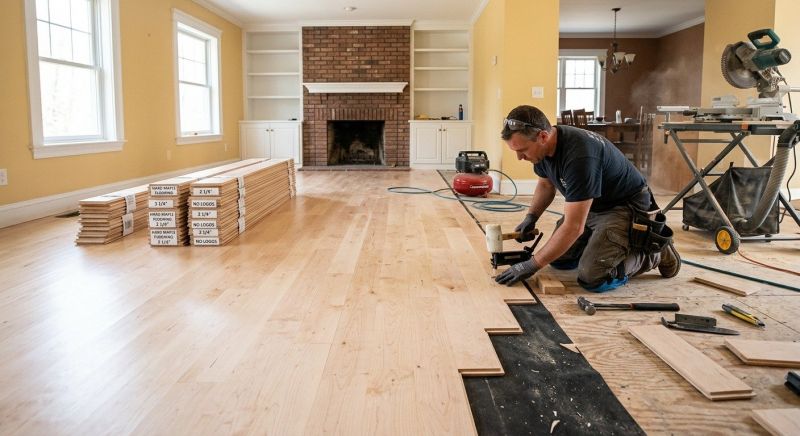Maple Flooring Installation in Arlington, MA