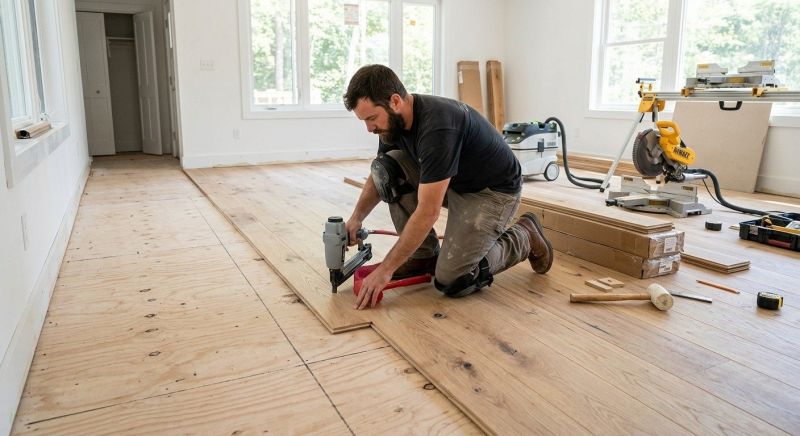 Oak Floor Installation in Abington, MA