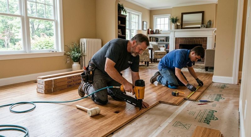 Oak Floor Installation in West Boylston, MA