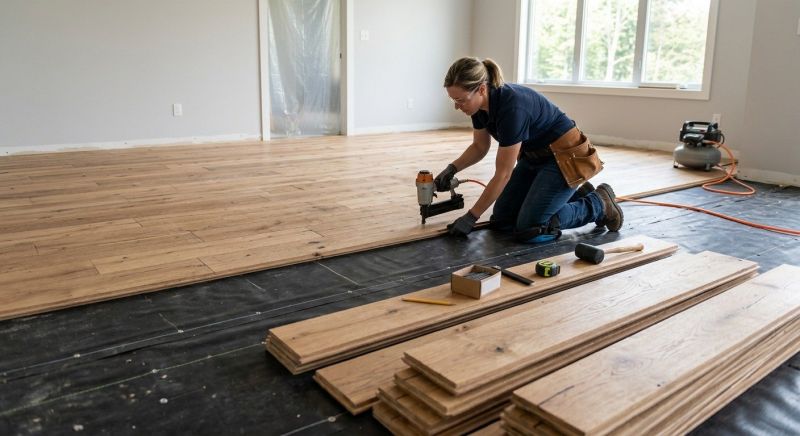 Plank Floor Installation in Natick, MA