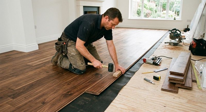 Walnut Flooring Installation in Natick, MA