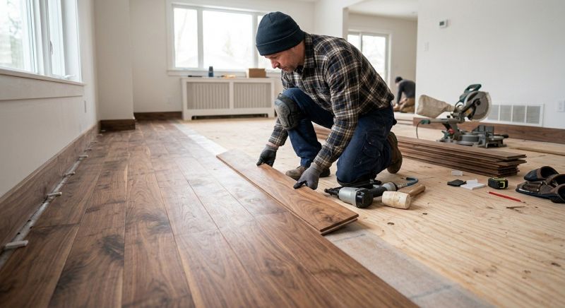 Walnut Flooring Installation in Natick, MA