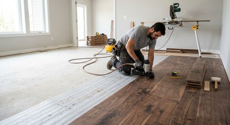 Walnut Flooring Installation in Natick, MA