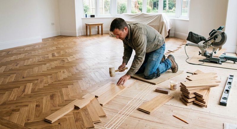 Wide Plank Floor Installation in Natick, MA