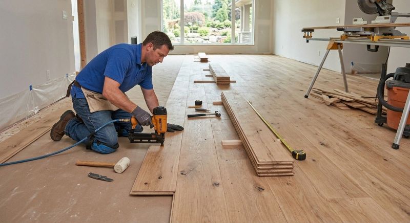 Wide Plank Floor Installation in Natick, MA
